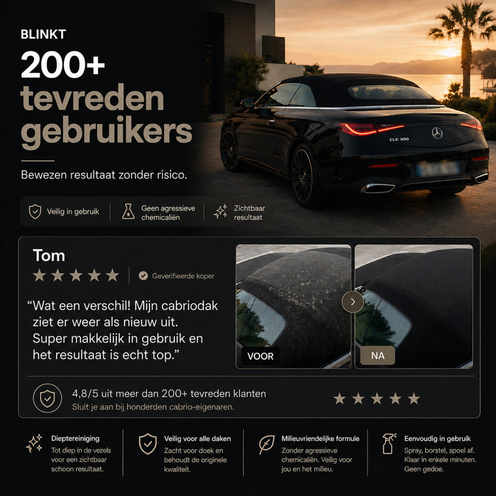 Cabriodak Reiniger met Nano Coating