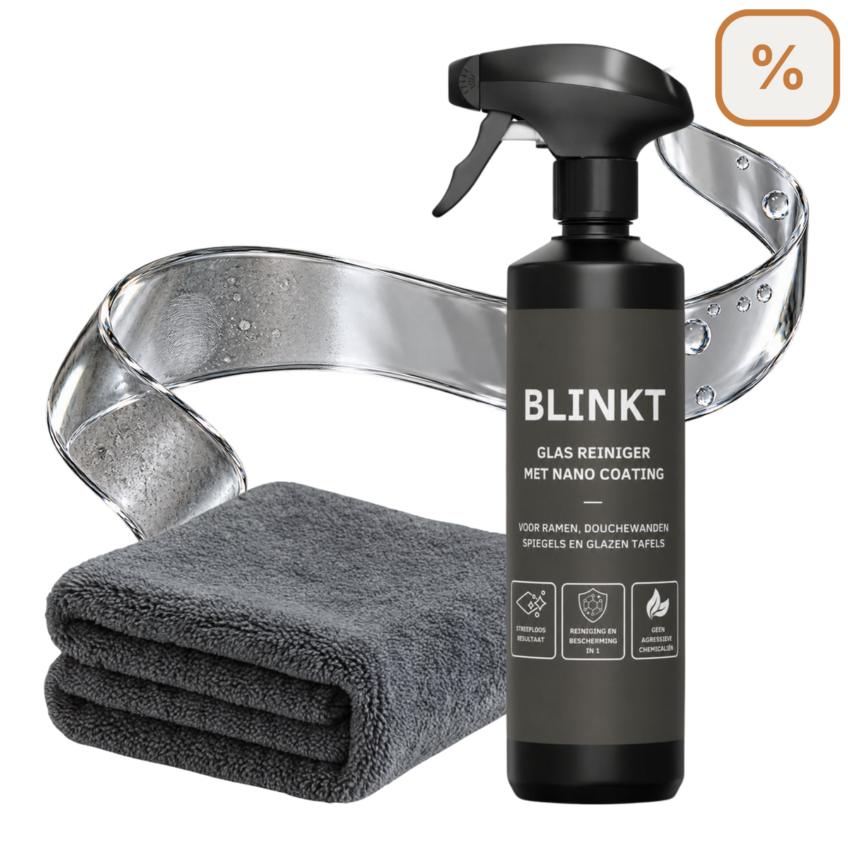 Nano Coating Glas Voordeelpakket met Droogdoek