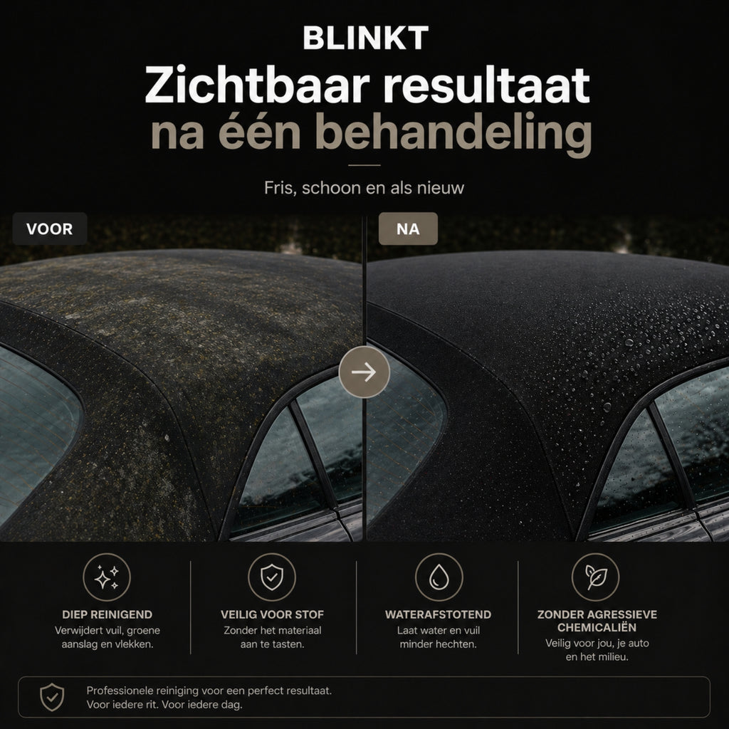 Cabriodak Reiniger met Nano Coating