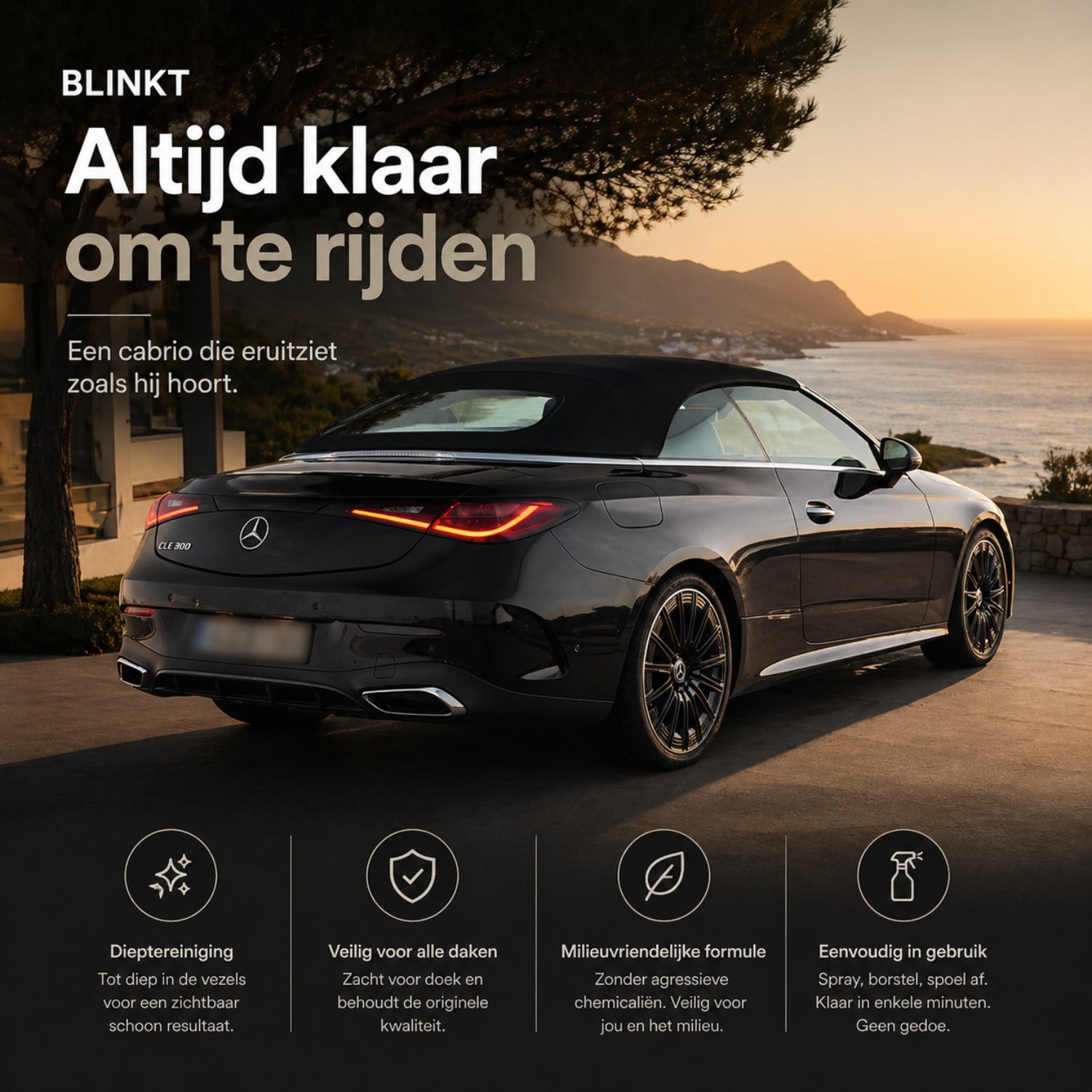 Cabriodak Reiniger met Nano Coating
