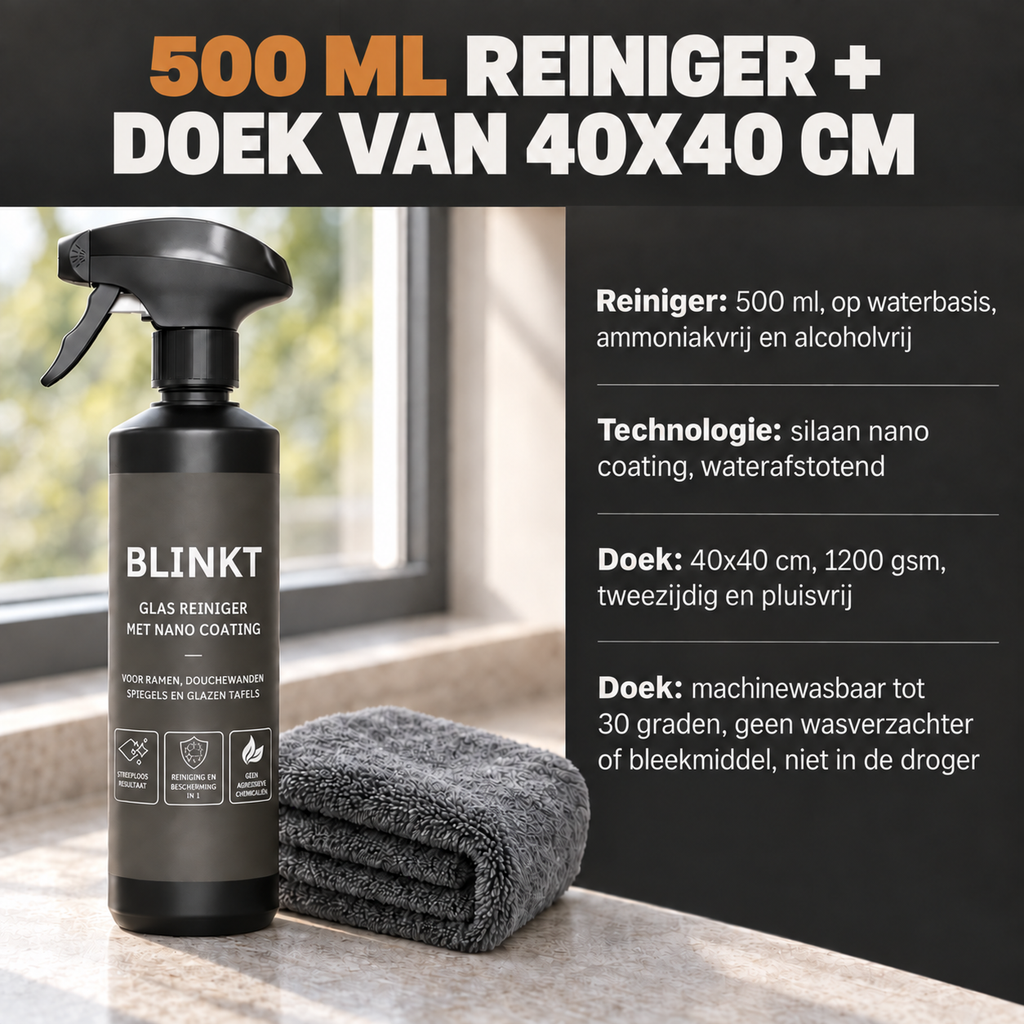 Nano Coating Glas Voordeelpakket met Droogdoek
