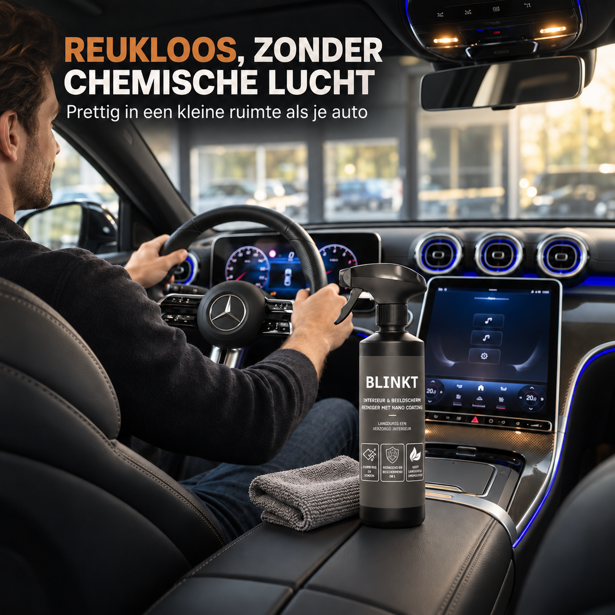 Interieurreiniger Auto met Nano Coating