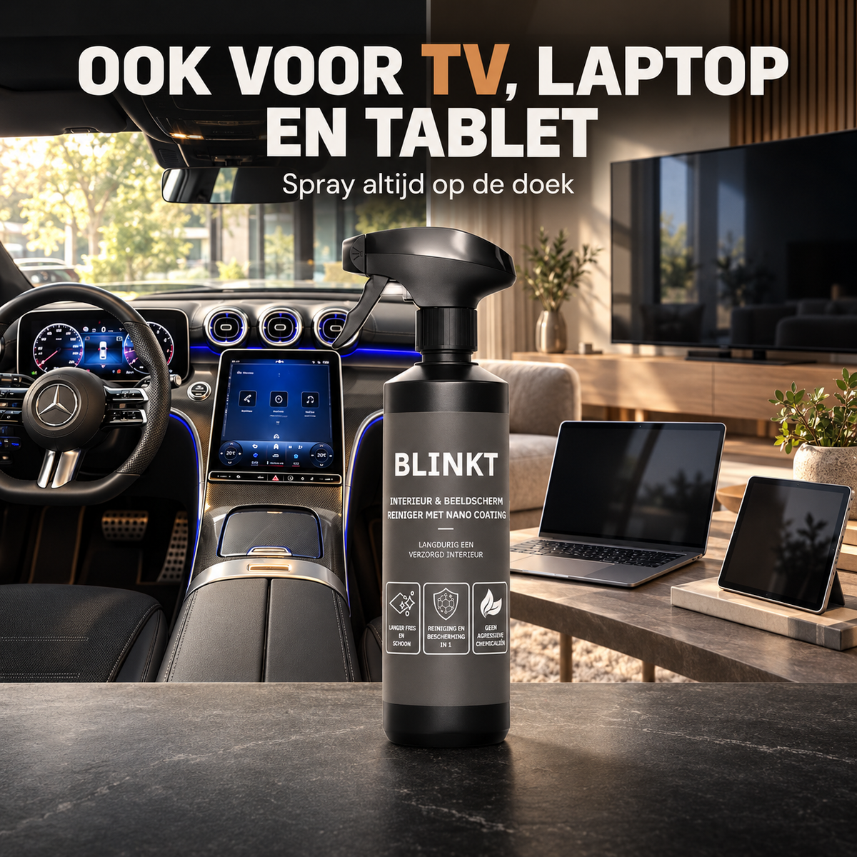 Interieurreiniger Auto met Nano Coating