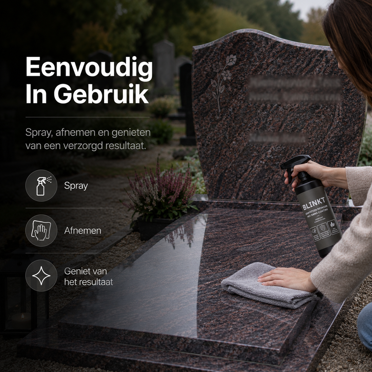 Grafsteen Reiniger met Nano Coating