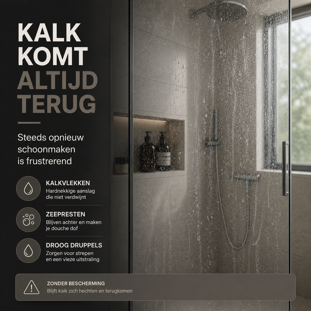 Douchewand Reiniger met Nano Coating