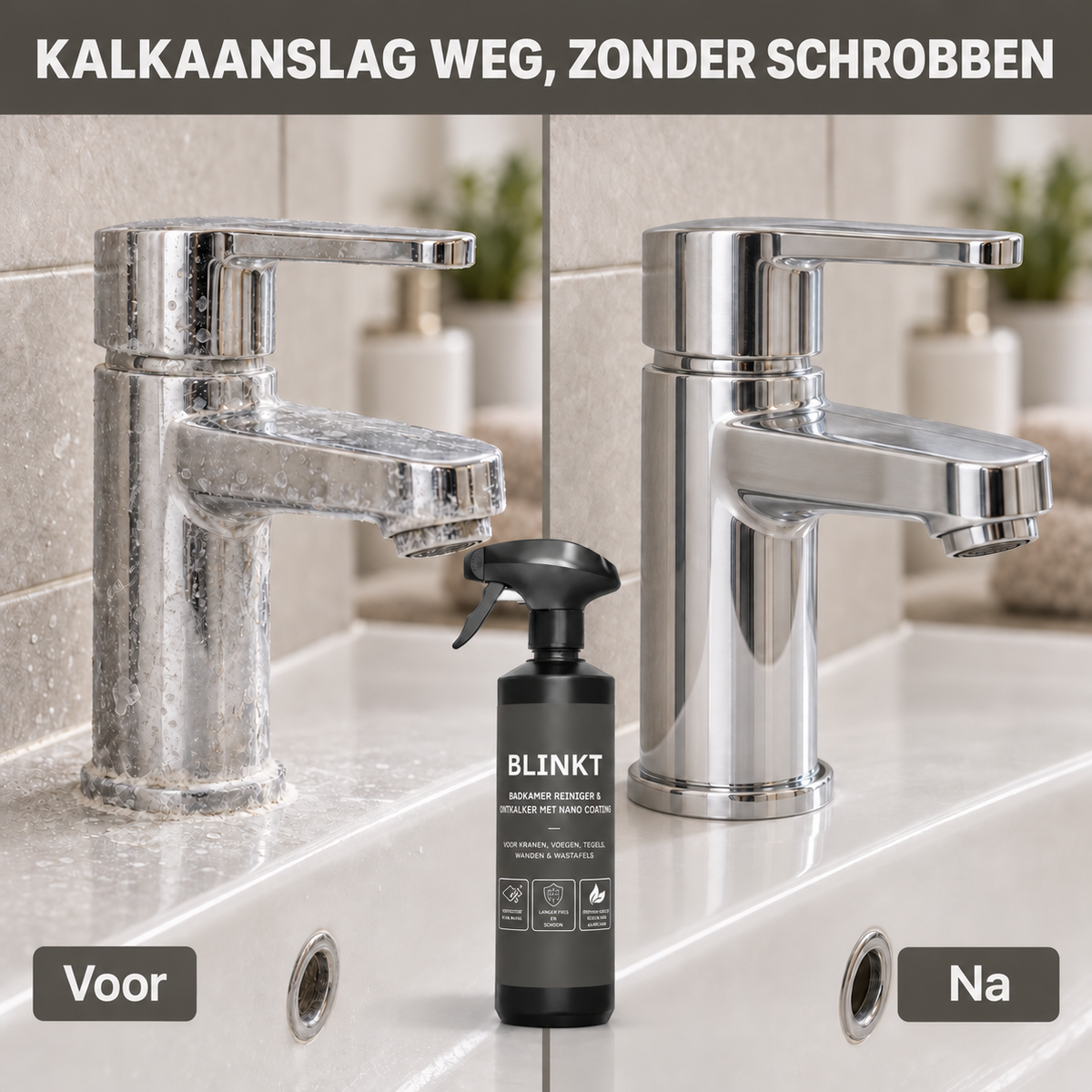 Badkamer Ontkalker met Nano Coating