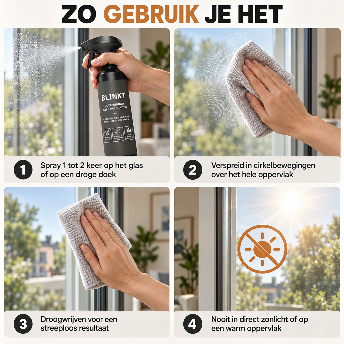 Glasreiniger met Nano Coating