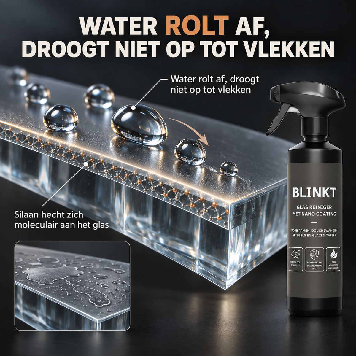 Glasreiniger met Nano Coating