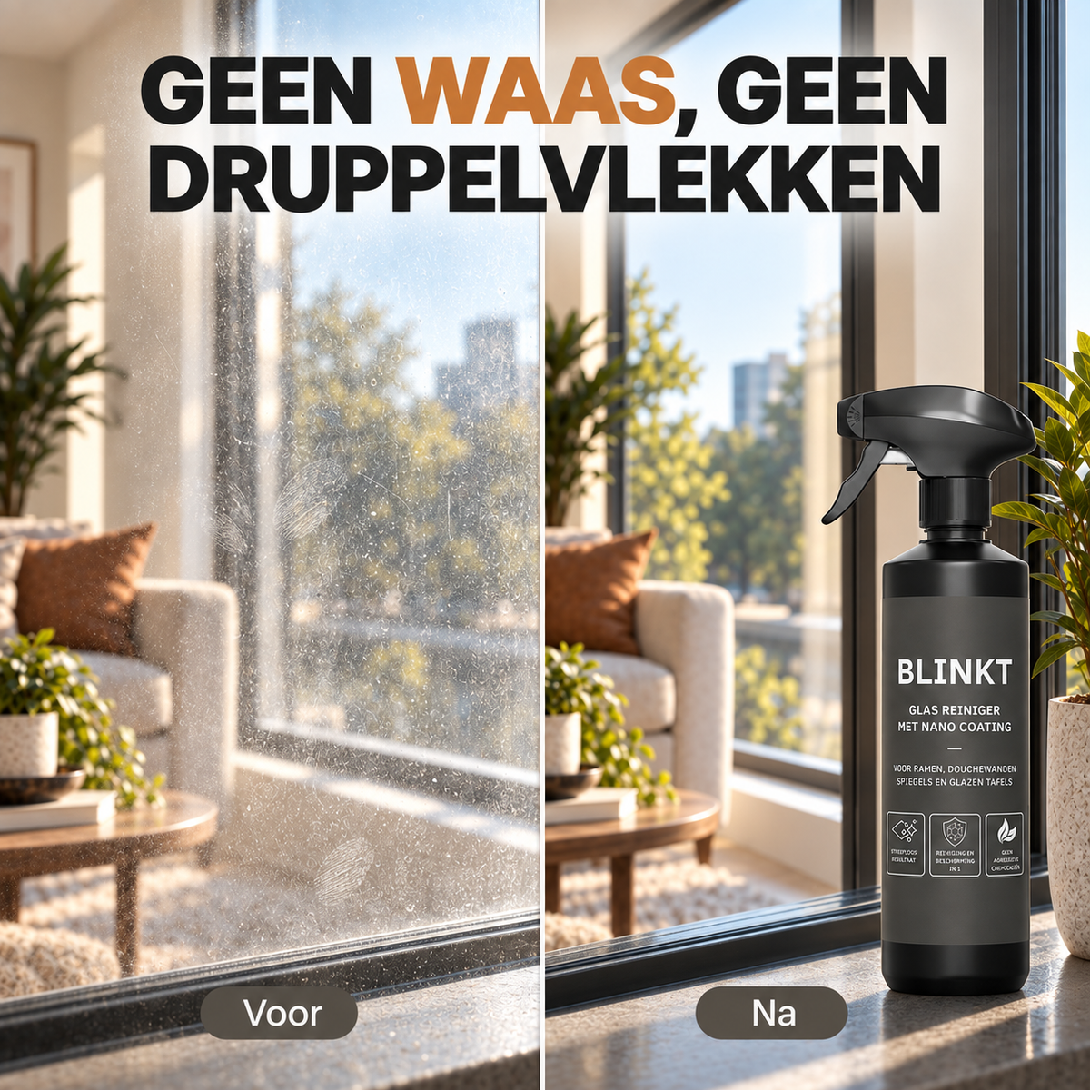 Glasreiniger met Nano Coating