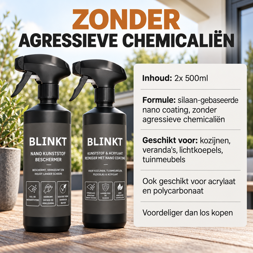 Kunststof Kozijnen Onderhoud Set met Nano Coating