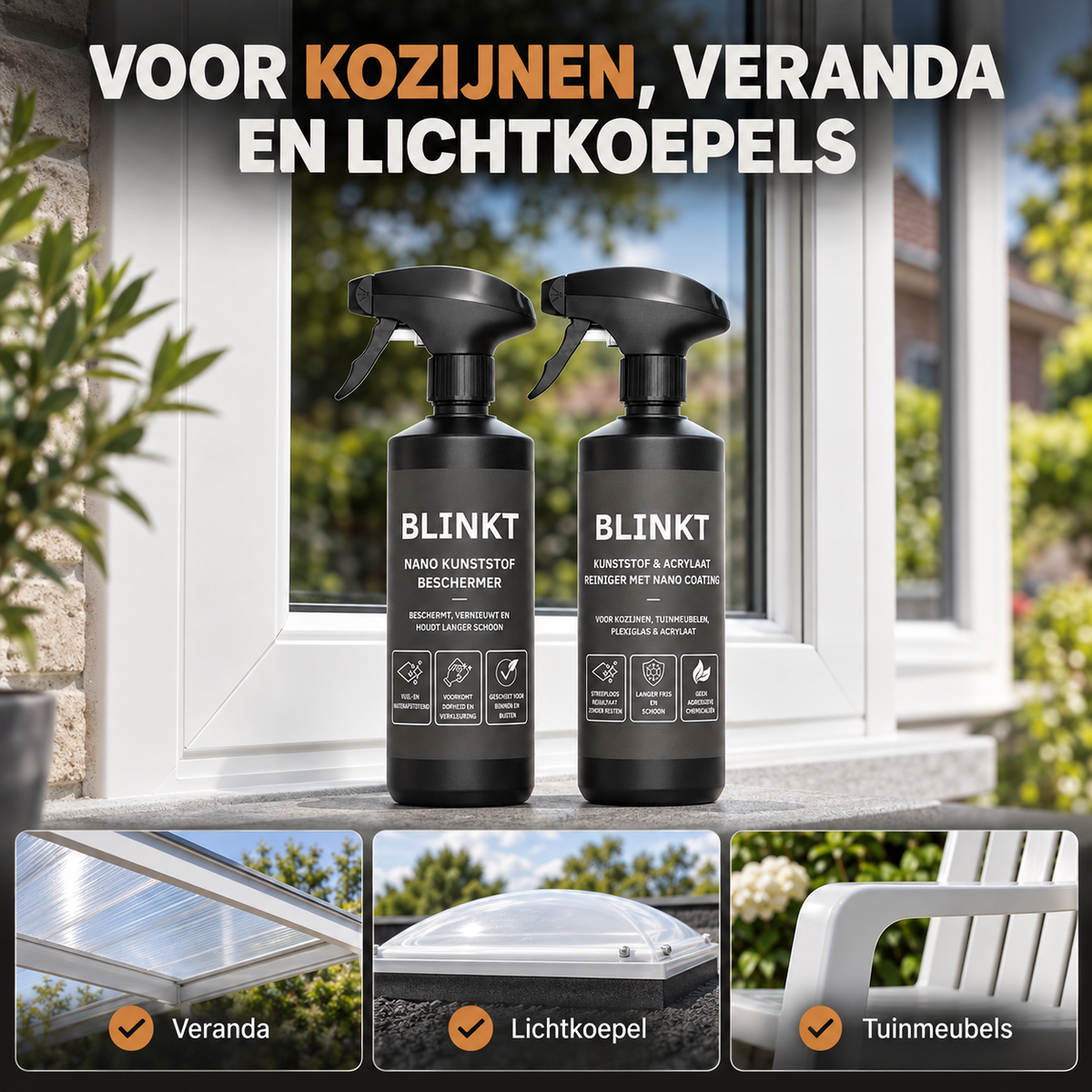 Kunststof Kozijnen Onderhoud Set met Nano Coating