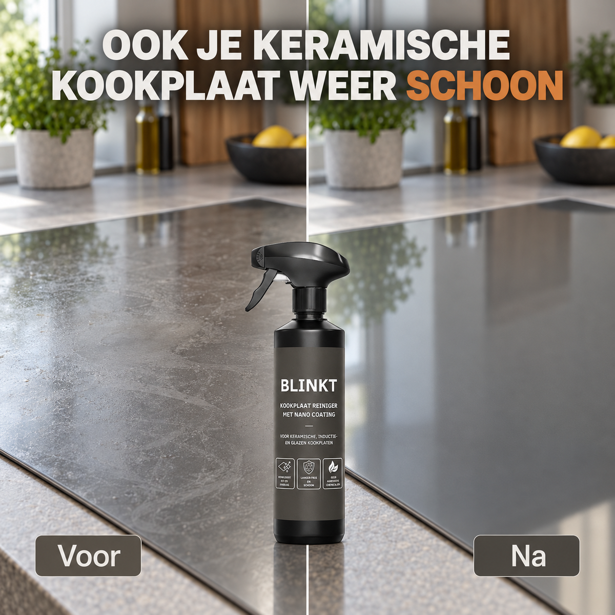 Kookplaat Reiniger met Nano Coating
