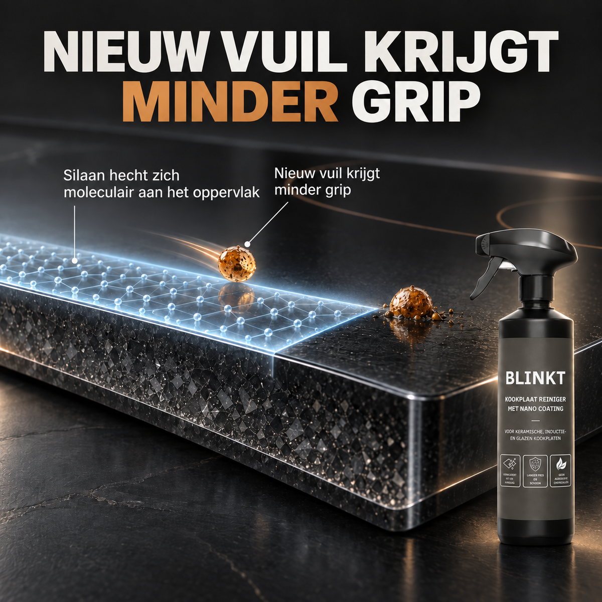 Kookplaat Reiniger met Nano Coating