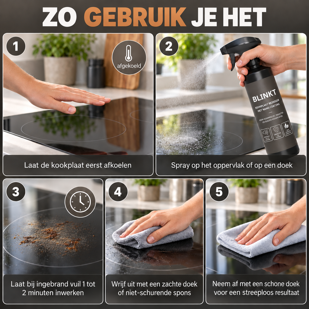 Kookplaat Reiniger met Nano Coating