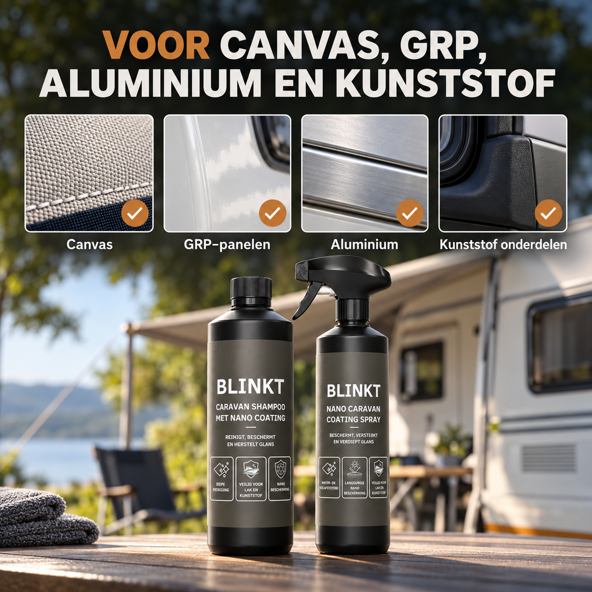 Caravan Wassen & Beschermen Set met Nano Coating
