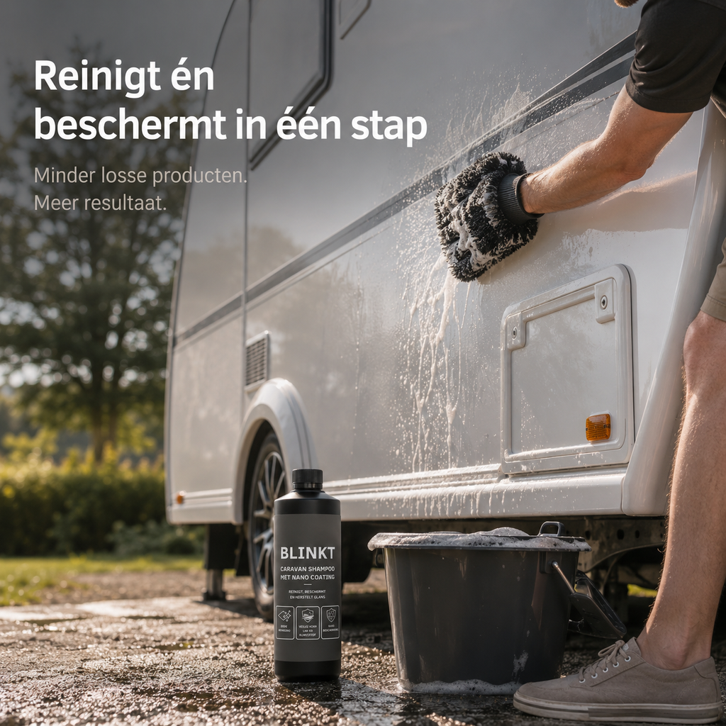 reinigt en beschermt de caravan