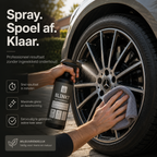 spray, spoel af en klaar